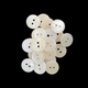 15mm Plastic 2-Hole Buttons, Ivory - (Pack of 10)